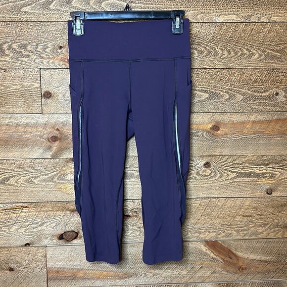 Lululemon Pace Perfect Crop 17” Leggings Boysenberry Size 6 - Picture 8 of 13